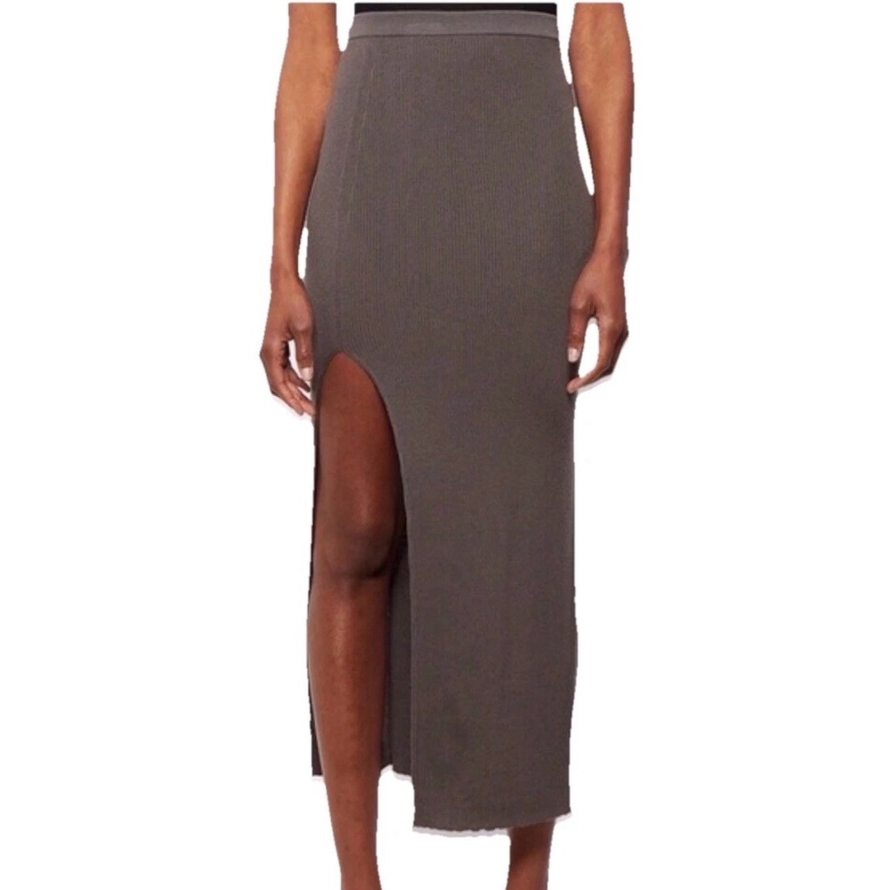 Rick Owens Ribbed Wool Blend Sacriskirt